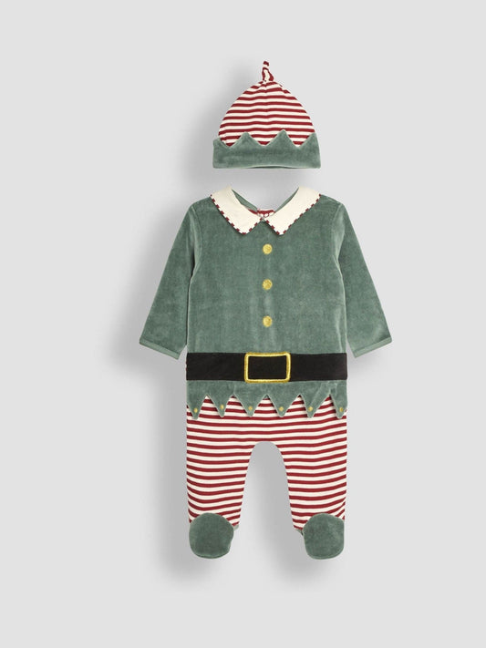 JoJo Maman Bébé Red 2-Piece Baby Elf Outfit Set image 2