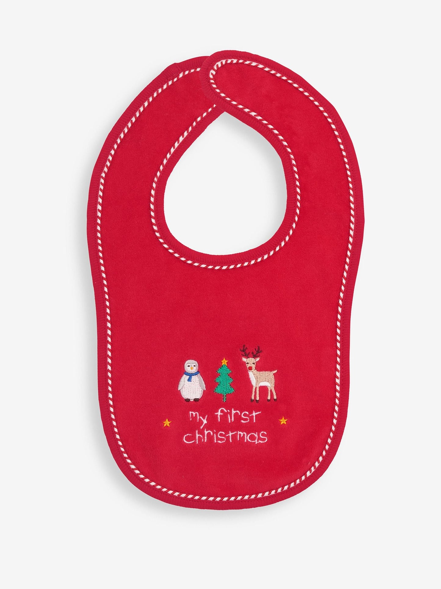 JoJo Maman Bébé Red My First Christmas Bib image 1
