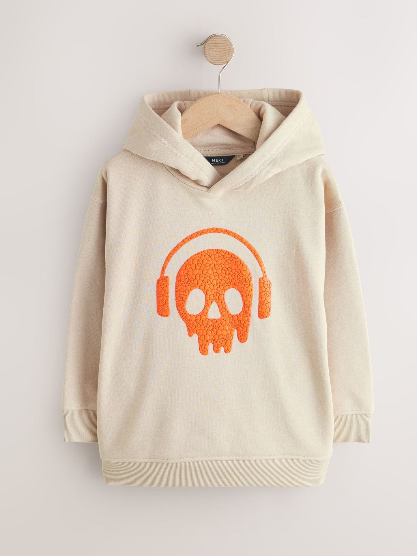 Stone Headphone Skull Older Boys Graphic Print Hoodie (3-16yrs)