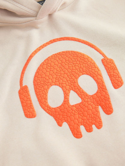 Stone Headphone Skull Older Boys Graphic Print Hoodie (3-16yrs)