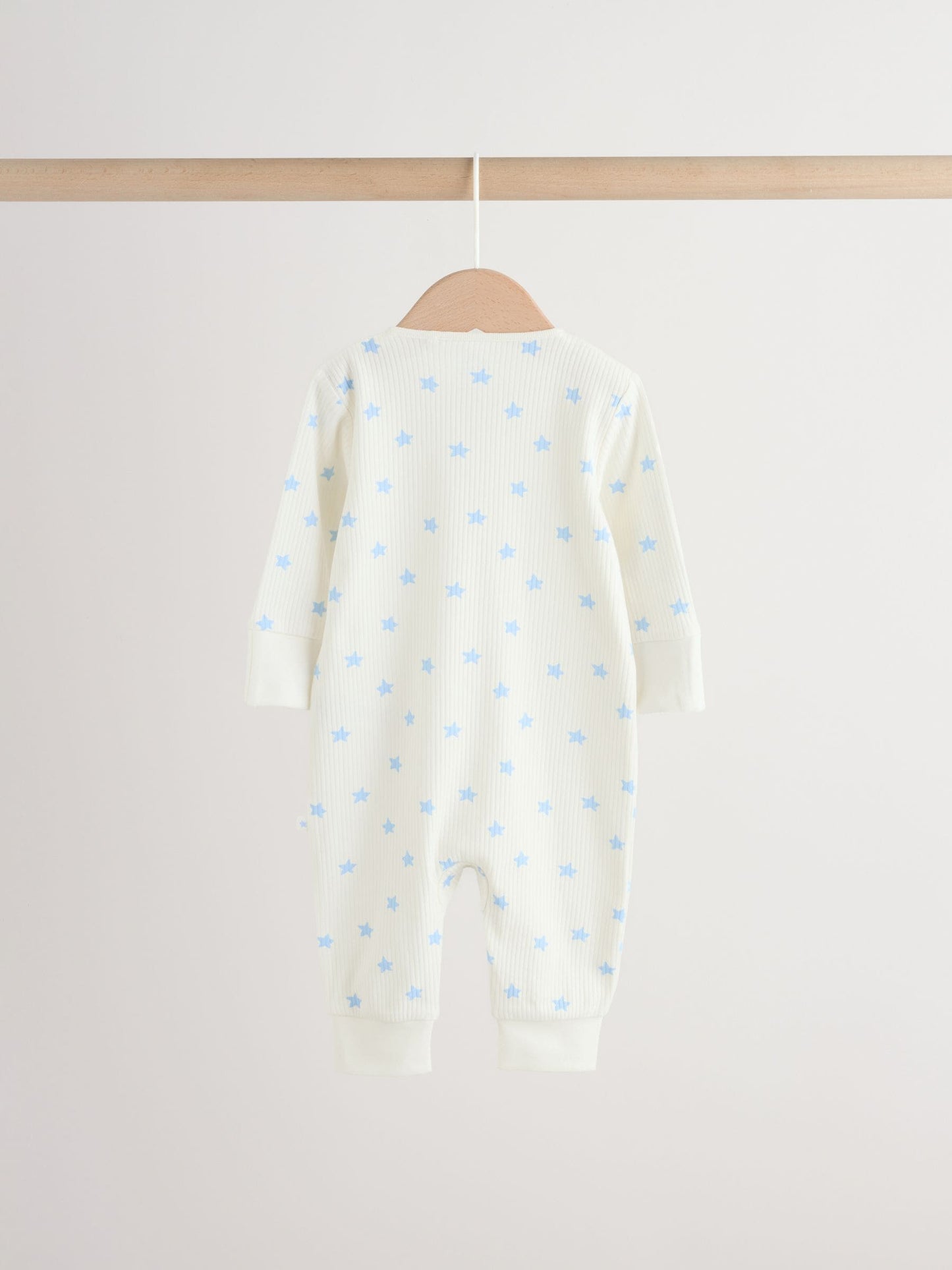 Blue/Green Star Way Zip Baby Sleepsuits 3 Pack (0mths-3yrs) image 6