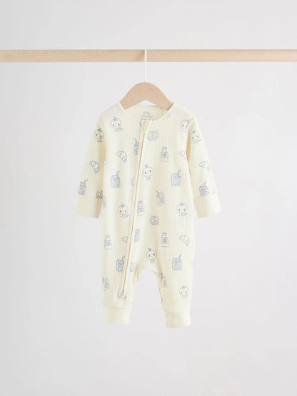 Blue Milk Club Two Way Zip Baby Sleepsuits 3 Pack