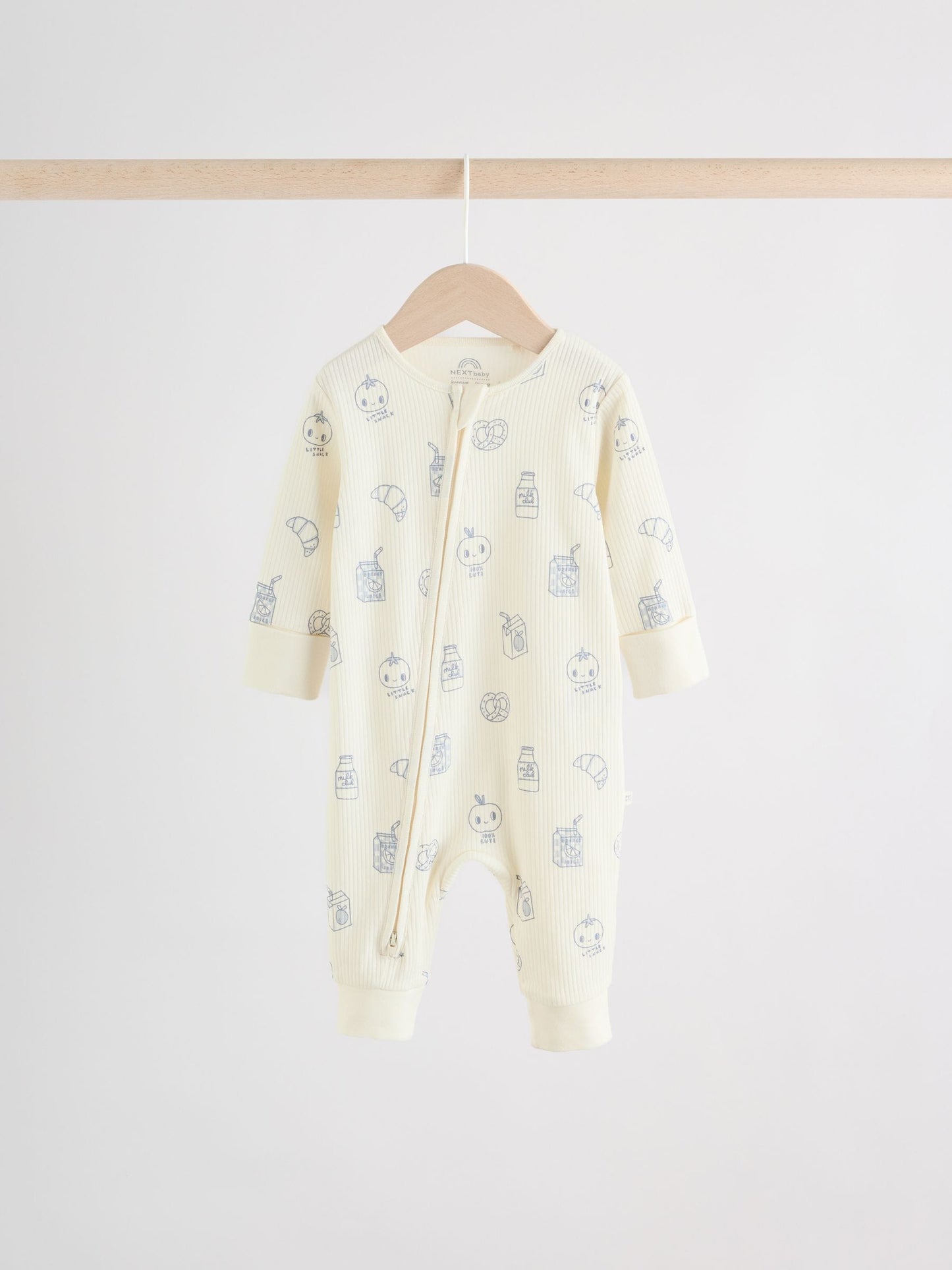 Blue Milk Club Two Way Zip Baby Sleepsuits 3 Pack (0mths-3yrs) image 9
