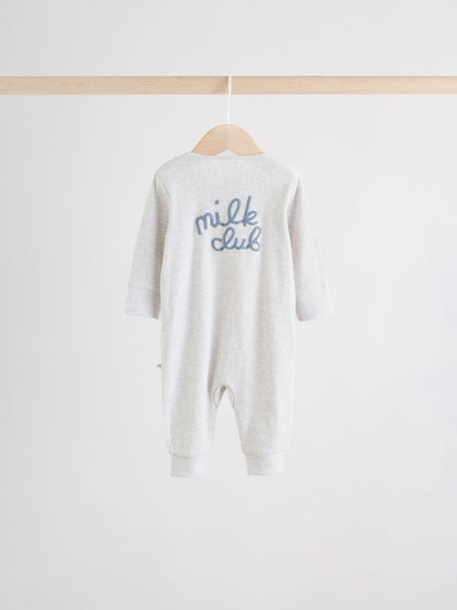 Blue Milk Club Two Way Zip Baby Sleepsuits 3 Pack (0mths-3yrs) image 7