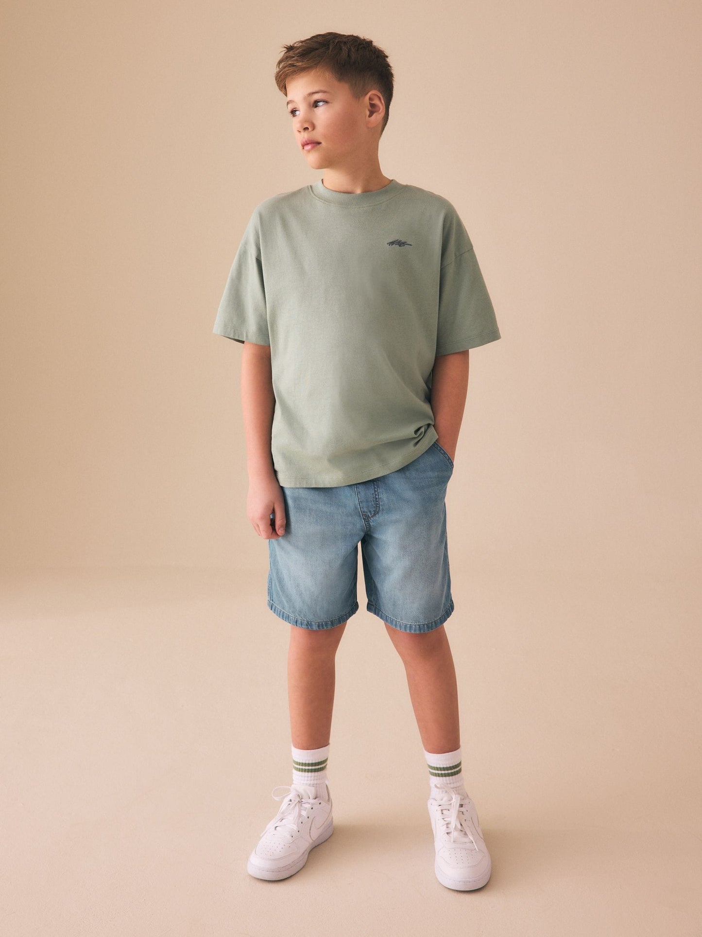 Dsiney Kidz - Light Blue Lightweight Pull on Denim Shorts (3-16yrs) image 2