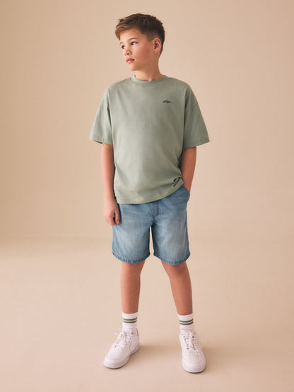 Dsiney Kidz - Light Blue Lightweight Pull on Denim Shorts (3-16yrs) image 2