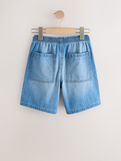 Dsiney Kidz - Light Blue Lightweight Pull on Denim Shorts (3-16yrs) image 6