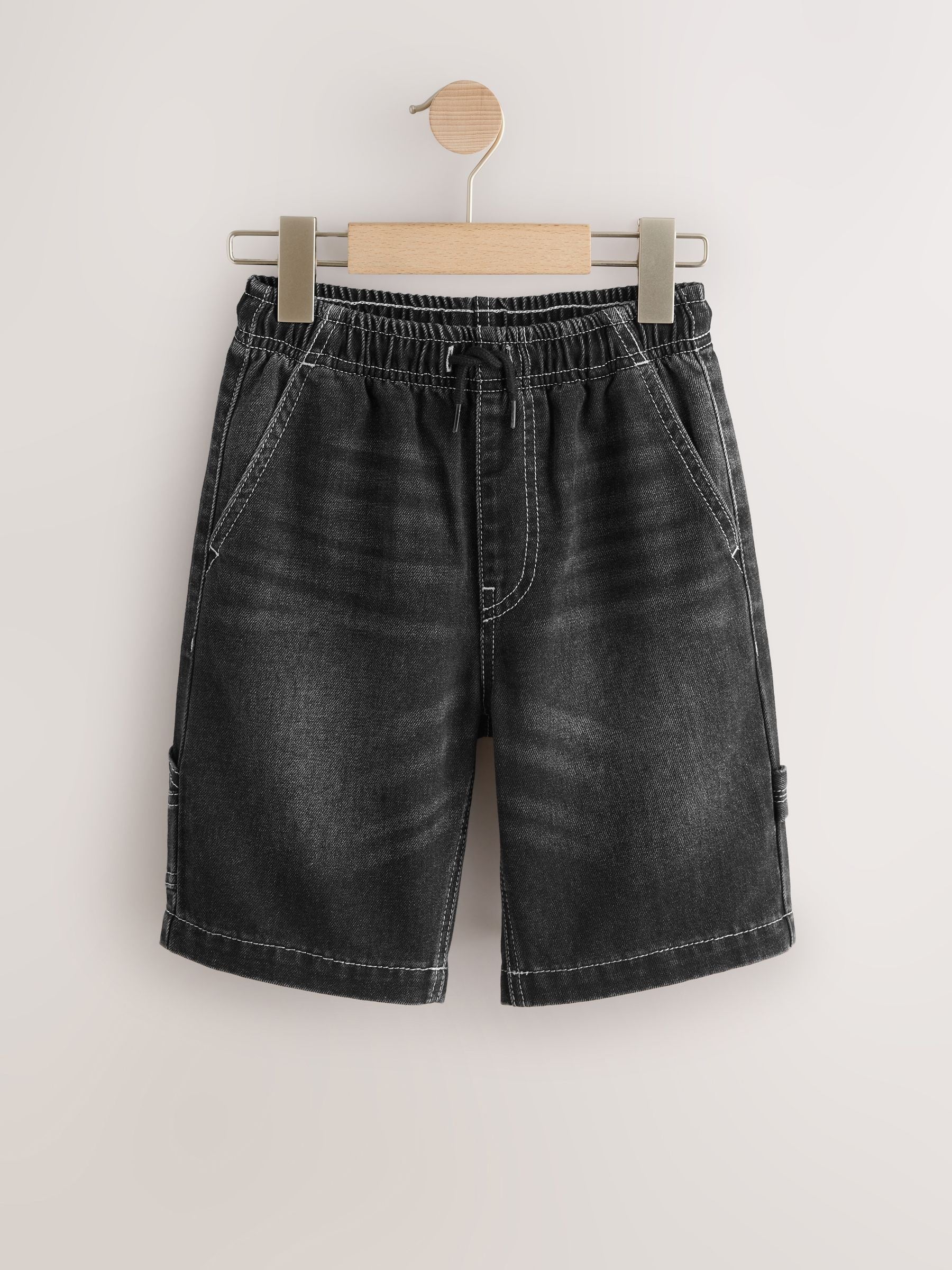 Dsiney Kidz - Black Carpenter Denim Shorts (3-16yrs) image 5