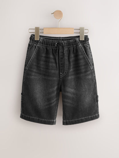 Dsiney Kidz - Black Carpenter Denim Shorts (3-16yrs) image 5