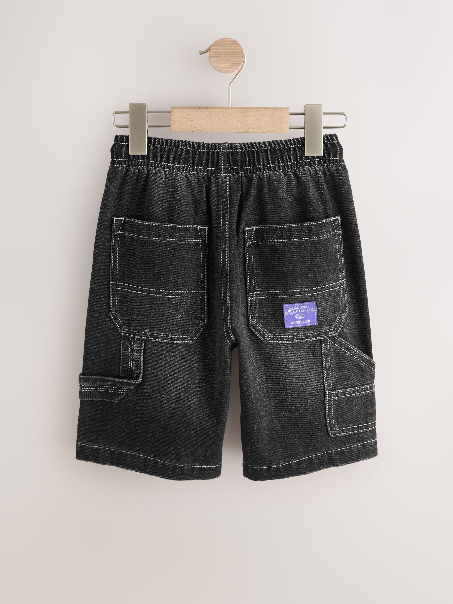 Dsiney Kidz - Black Carpenter Denim Shorts (3-16yrs) image 6