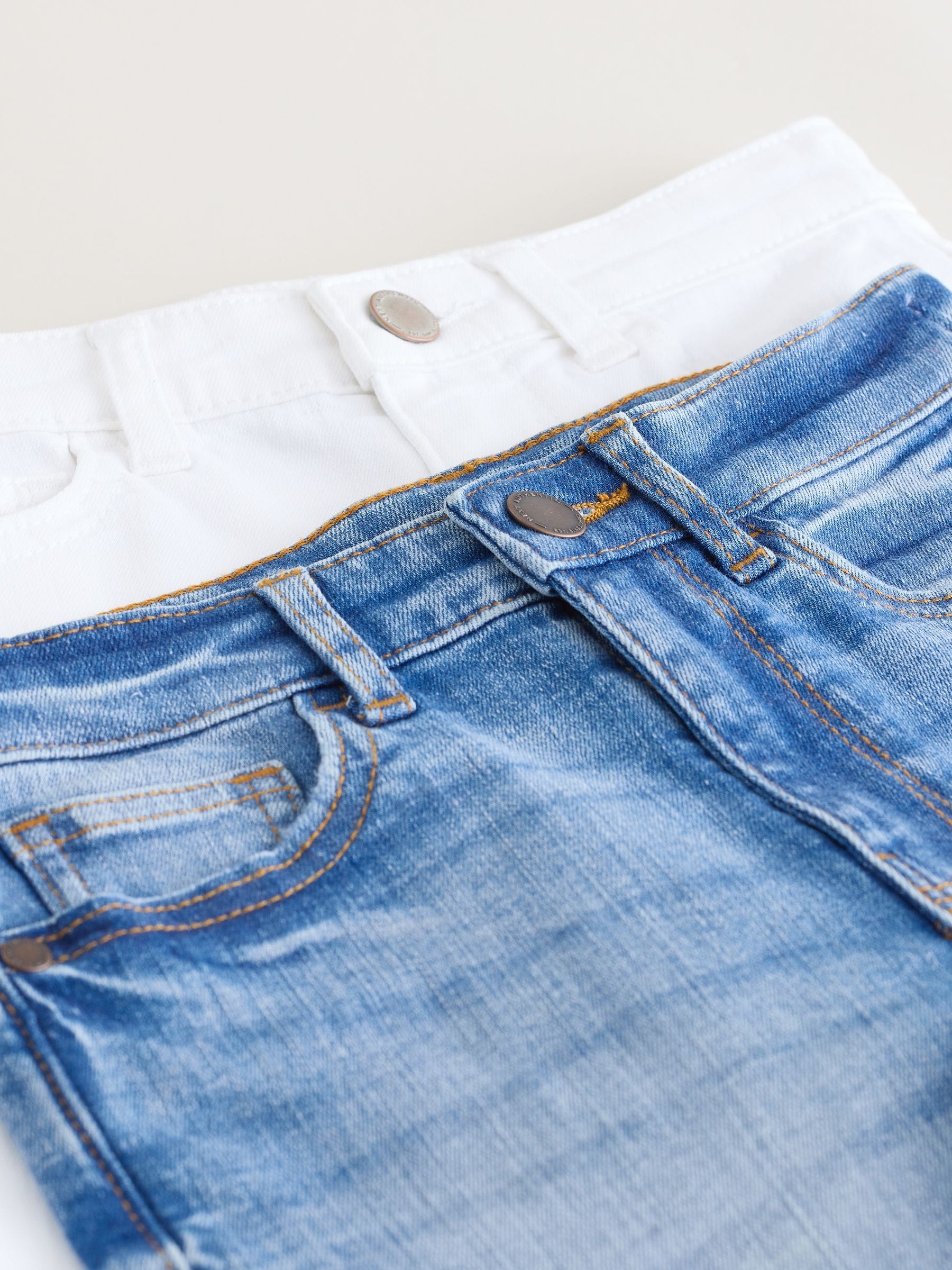 Dsiney Kidz - White 2 Pack Denim Shorts (3-16yrs) image 5