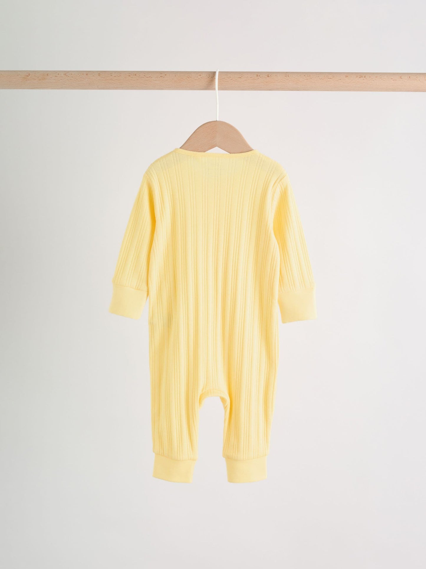 Pink/Yellow Baby Sleepsuits 3 Pack (0mths-3yrs) image 9