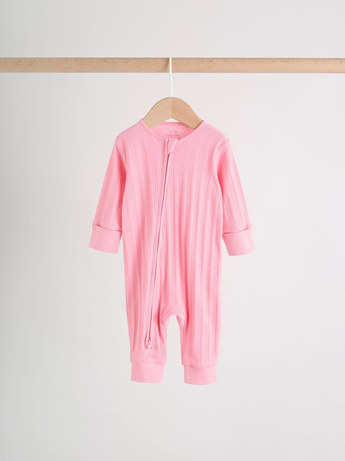 Pink/Yellow Baby Sleepsuits 3 Pack (0mths-3yrs) image 7