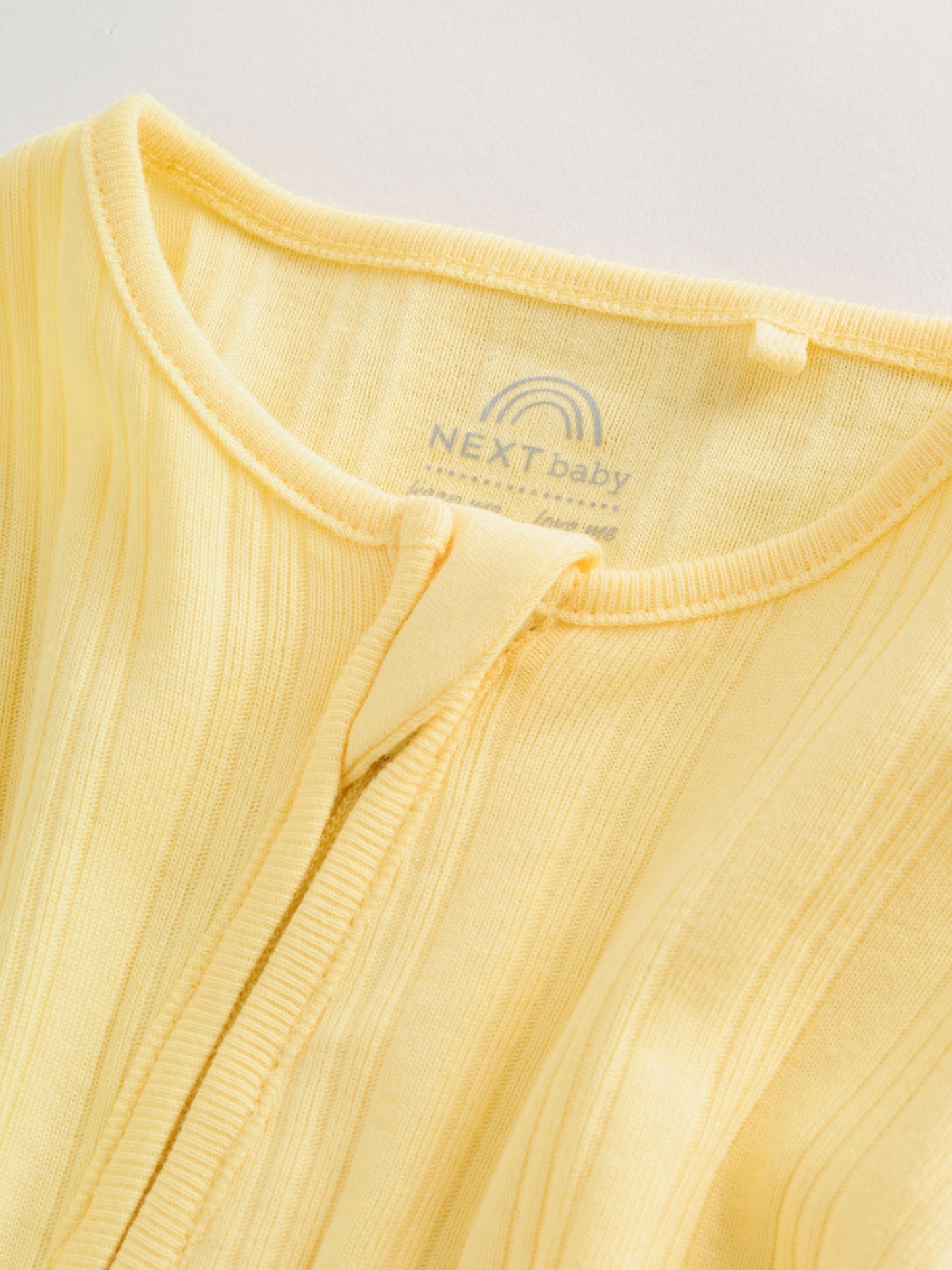 Pink/Yellow Baby Sleepsuits 3 Pack (0mths-3yrs) image 9