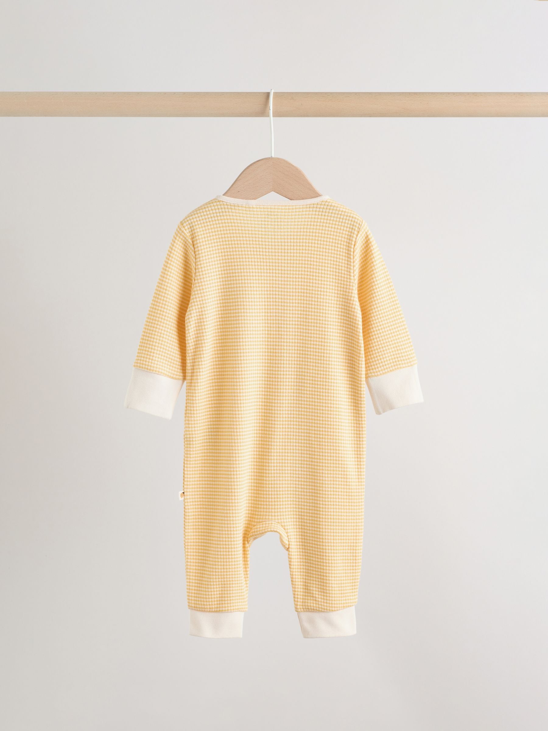 Lemon Yellow Baby Sleepsuits 3 Pack (0mths-3yrs) image 6