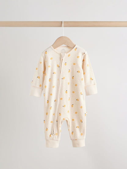 Lemon Yellow Baby Sleepsuits 3 Pack (0mths-3yrs) image 7