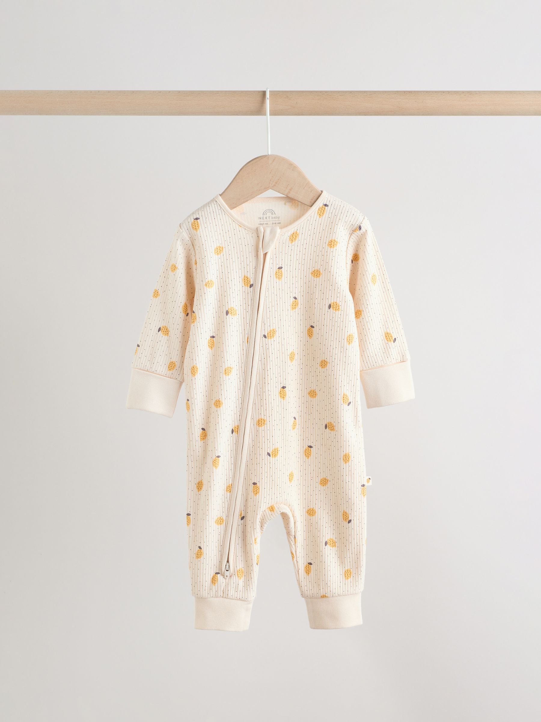 Lemon Yellow Baby Sleepsuits 3 Pack (0mths-3yrs) image 7