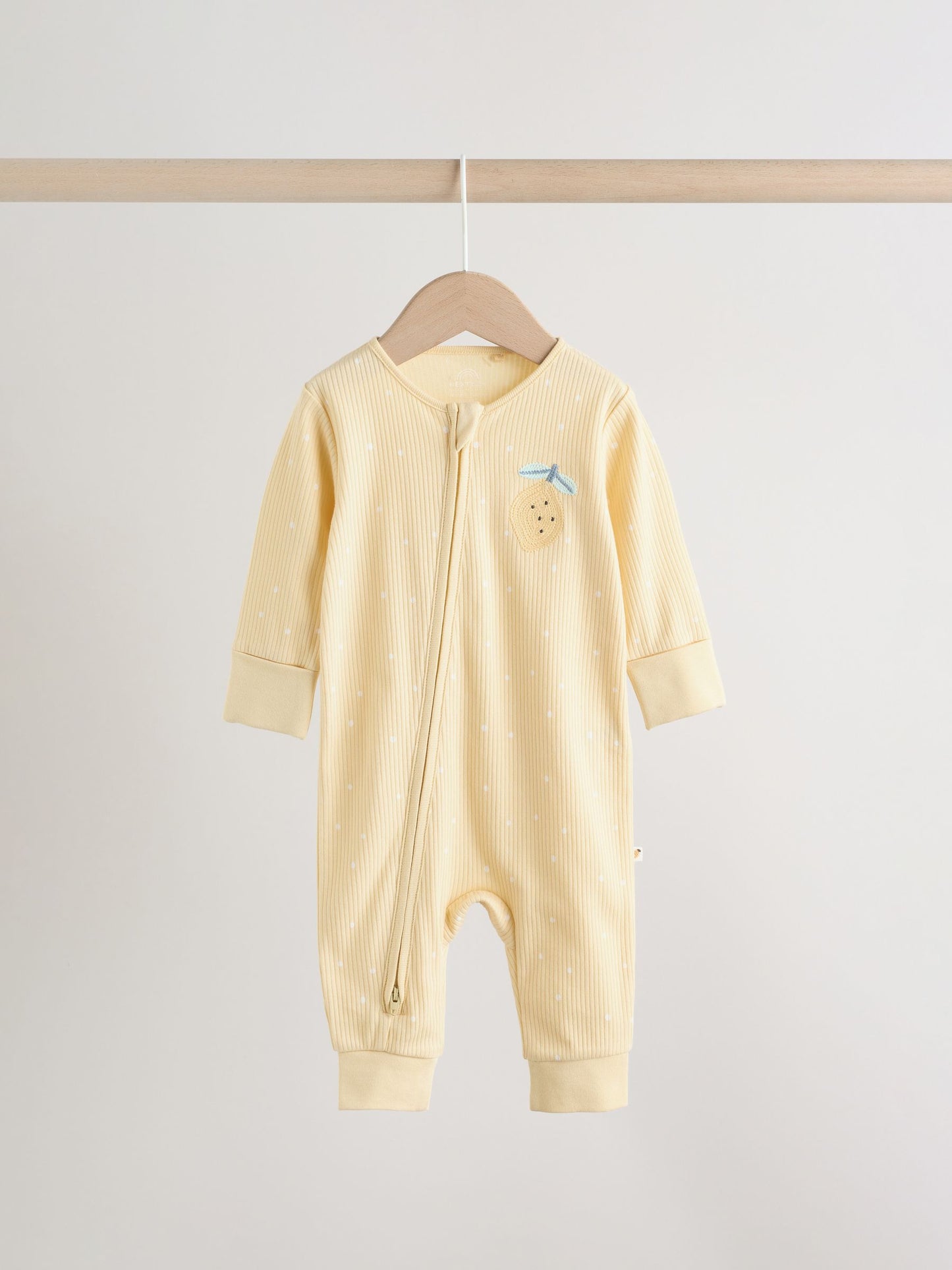 Lemon Yellow Baby Sleepsuits 3 Pack (0mths-3yrs) image 8