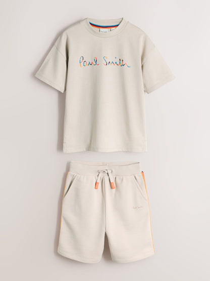 Dsiney Kidz - Paul Smith Junior Stone T-Shirt and Shorts Set image 9