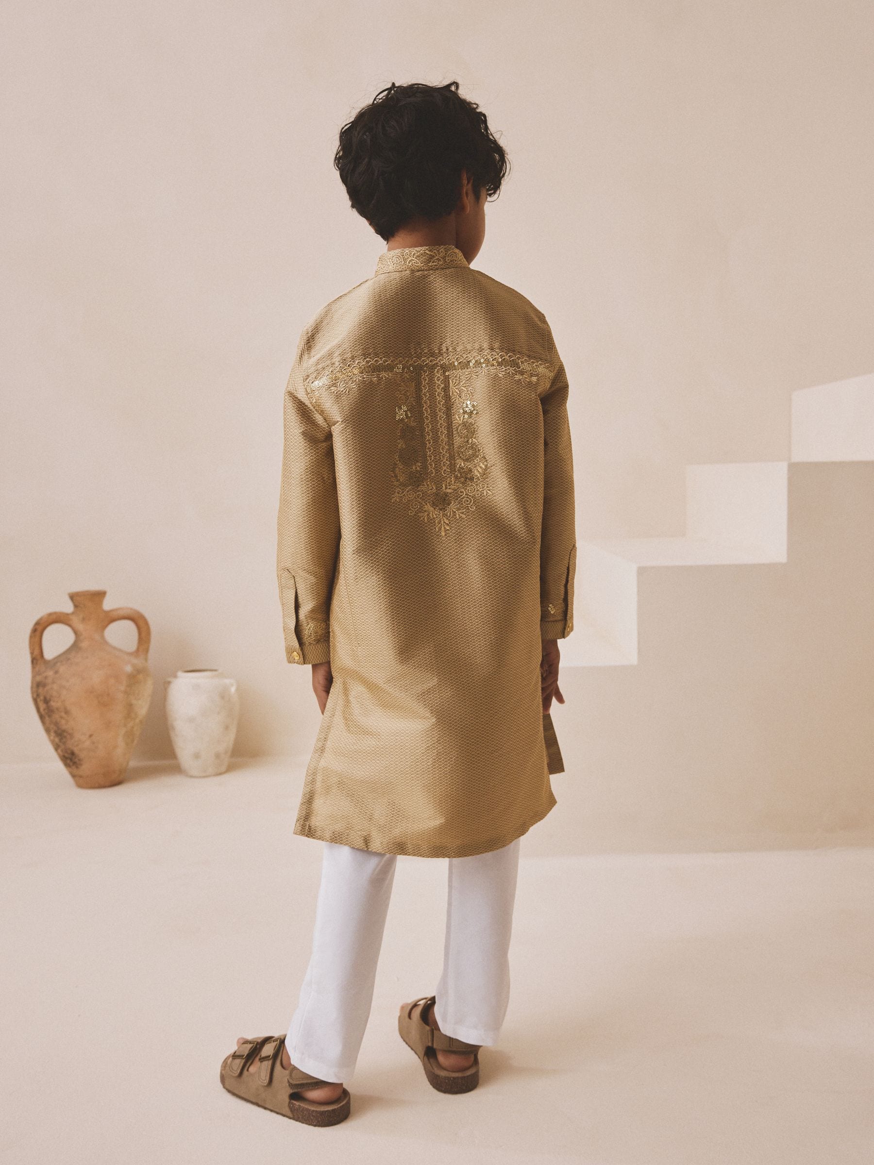 Dsiney Kidz - Gold Kurta Shirt (3mths-16yrs) (3mths-16yrs) image 3