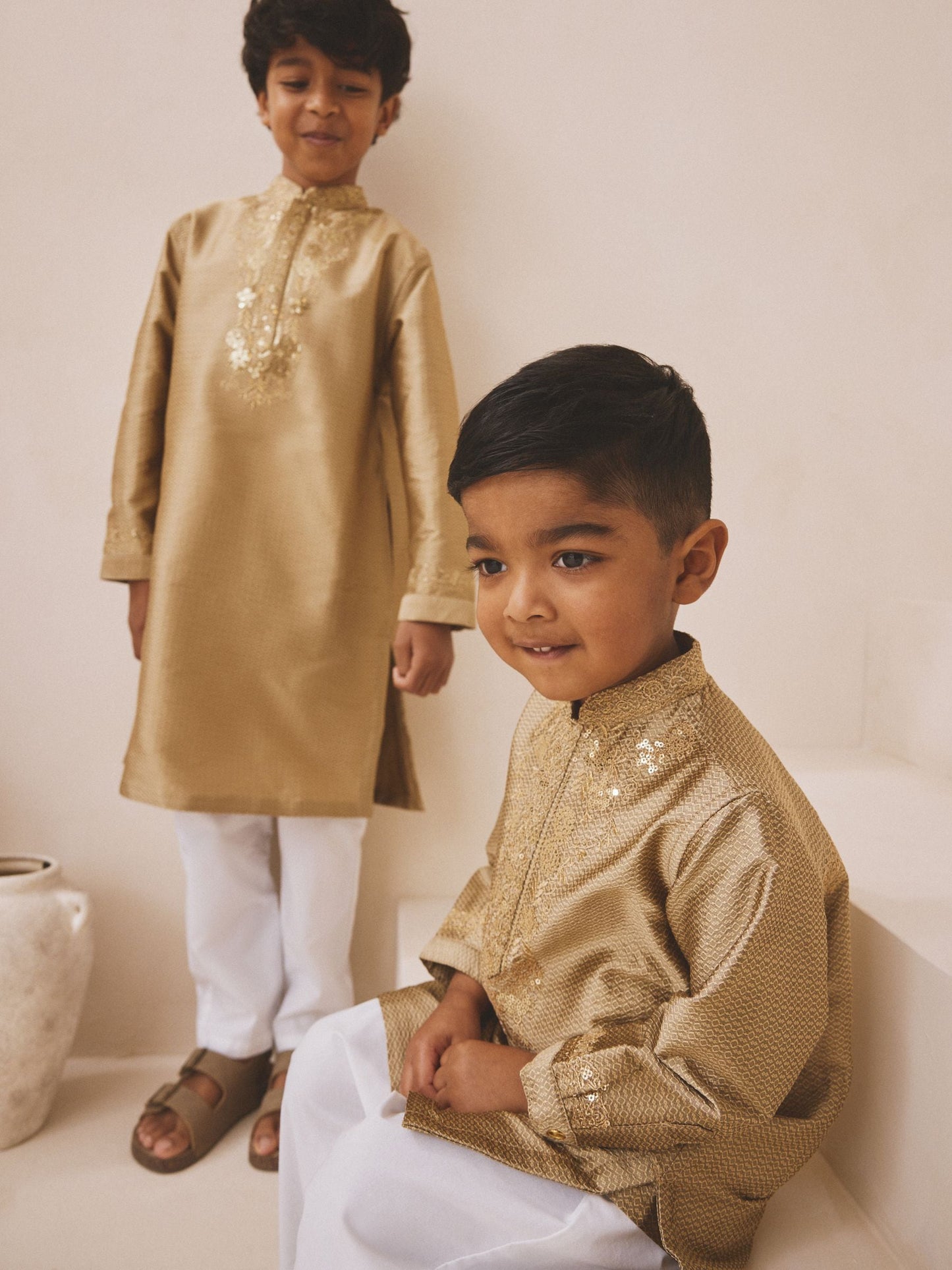 Dsiney Kidz - Gold Kurta Shirt (3mths-16yrs) (3mths-16yrs) image 4