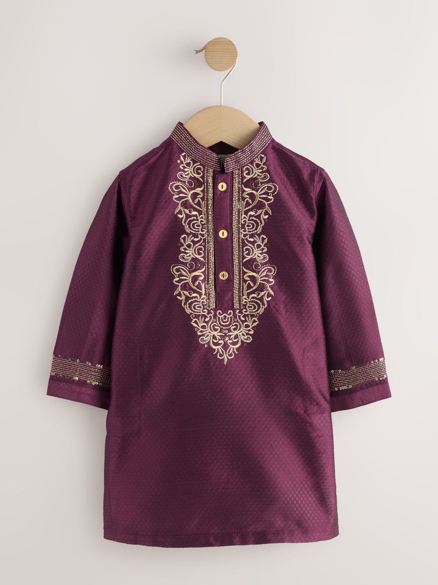 Dsiney Kidz - Burgundy Red Kurta Shirt (3mths-16yrs) (3mths-16yrs) image 1