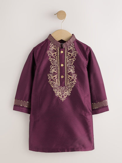 Dsiney Kidz - Burgundy Red Kurta Shirt (3mths-16yrs) (3mths-16yrs) image 1