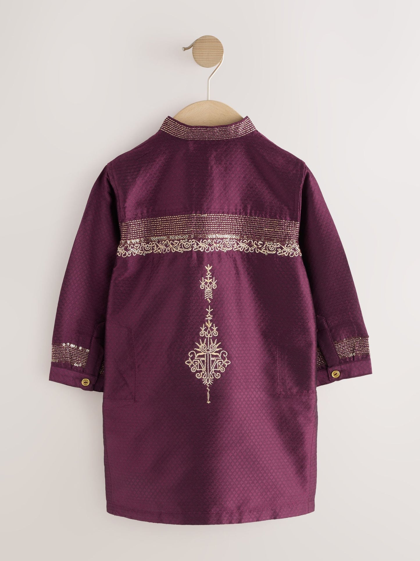 Dsiney Kidz - Burgundy Red Kurta Shirt (3mths-16yrs) (3mths-16yrs) image 2
