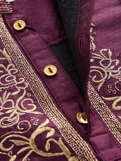 Dsiney Kidz - Burgundy Red Kurta Shirt (3mths-16yrs) (3mths-16yrs) image 6