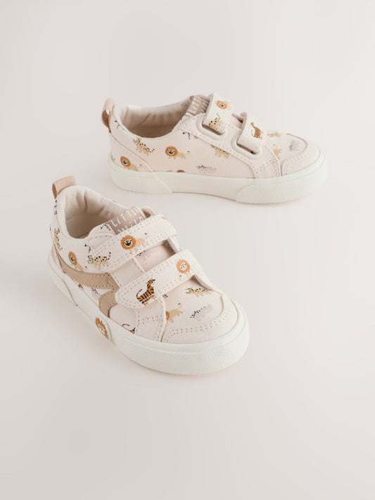 Neutral Safari Standard Fit (F) Touch Fastening Trainers image 1