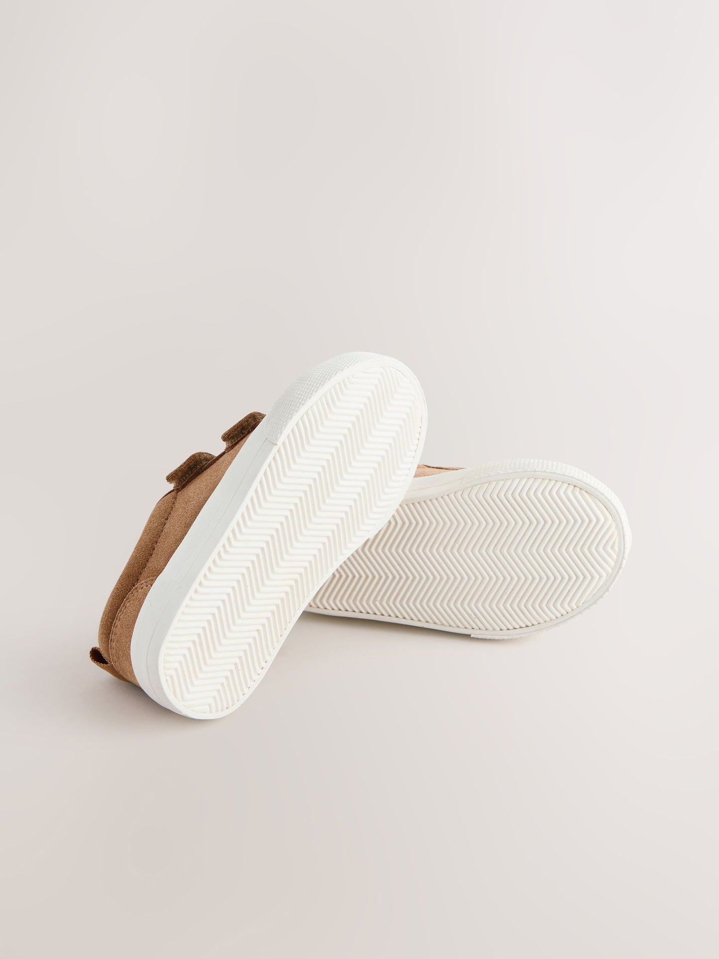 Brown Suede Standard Fit (F) Two Strap Touch Fastening Trainers image 6