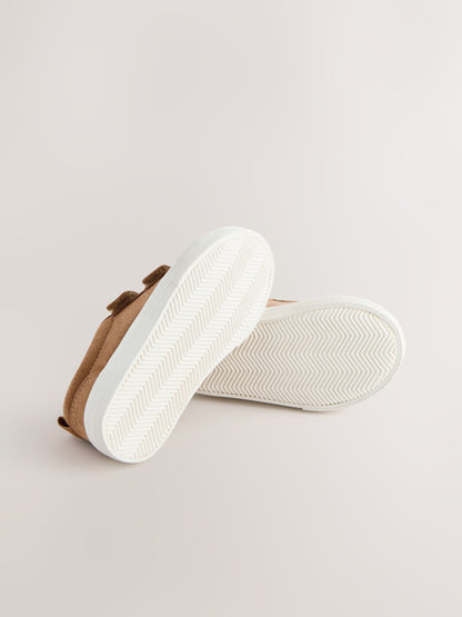 Brown Suede Standard Fit (F) Two Strap Touch Fastening Trainers image 6