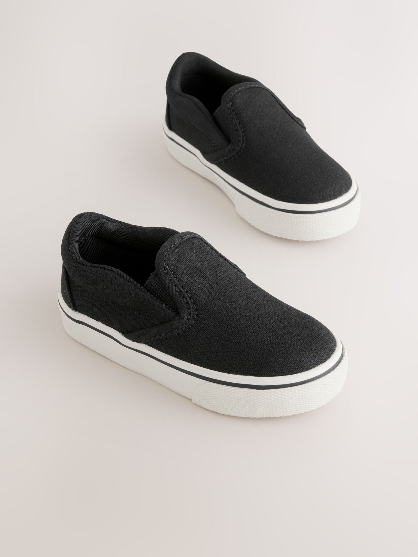 Black Standard Fit (F) Slip On Trainers image 1