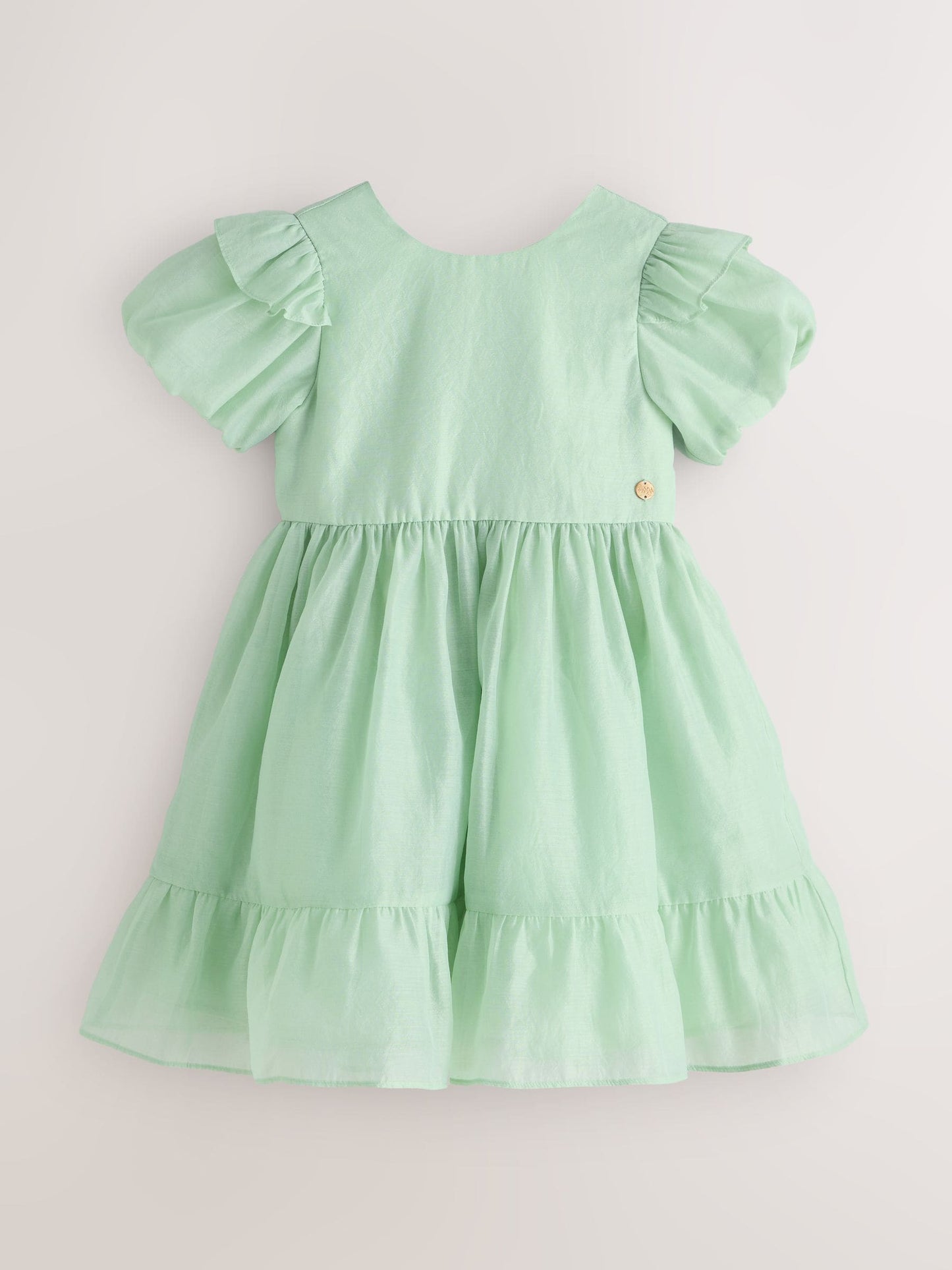 Laura Ashley Green Bow Back Flower Bridemaid Dress image 8