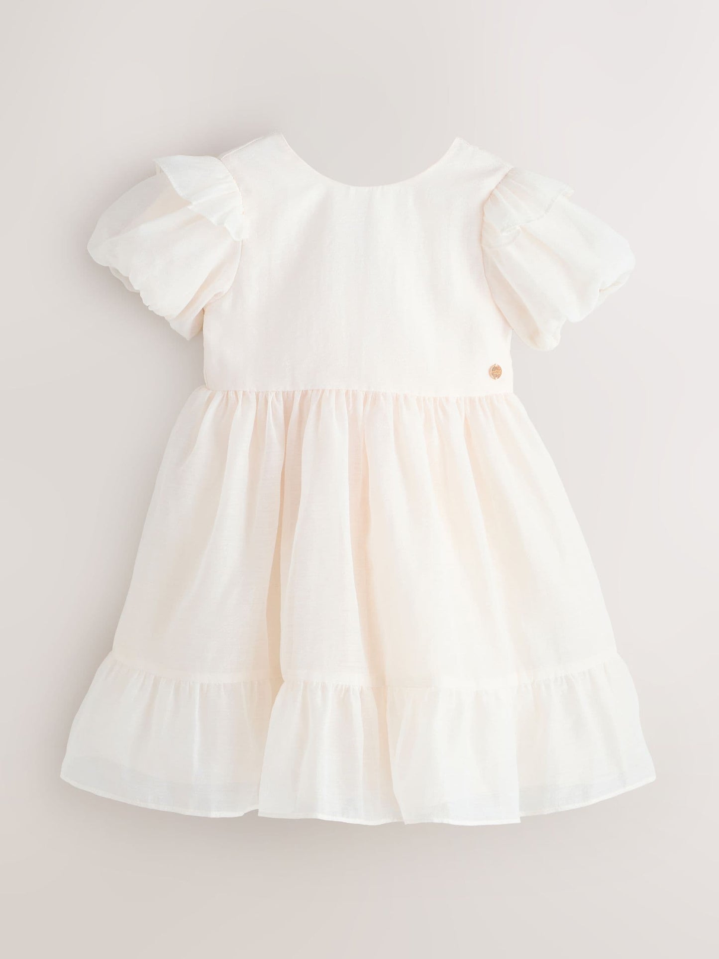 Laura Ashley Ivory Bow Back Flower Bridemaid Dress image 8