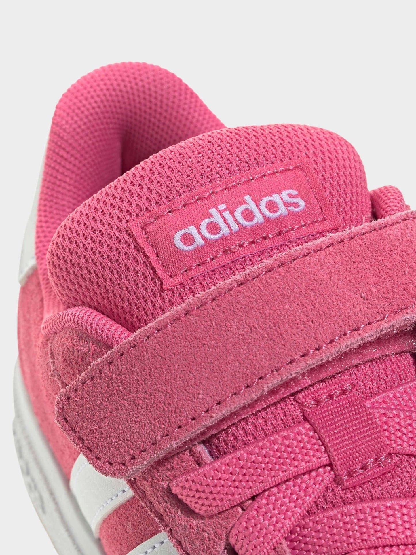 adidas Pink Grand Court 00s Suede Elastic Lace Kids Trainers image 9