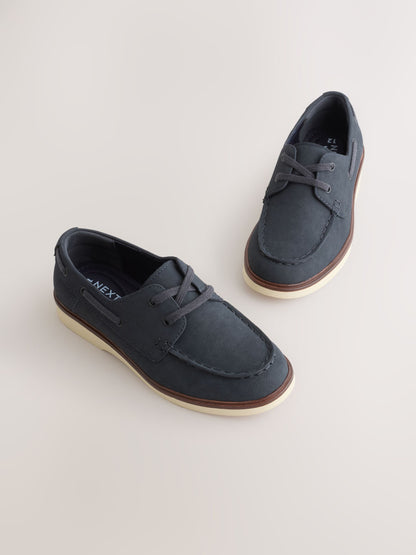 Navy Lace Up Boatshoe image 1