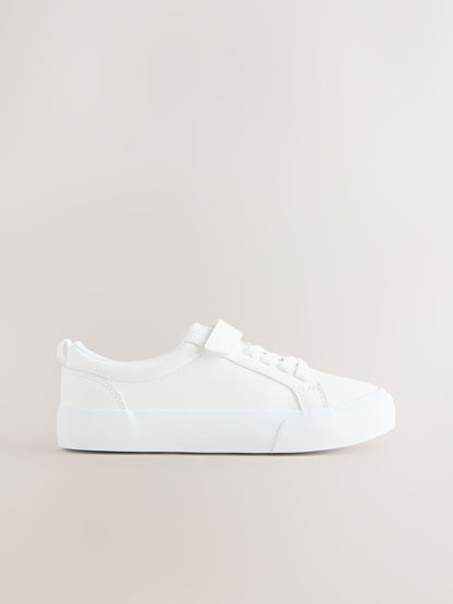 White Touch Fastening Elastic Lace Smart Trainers image 2