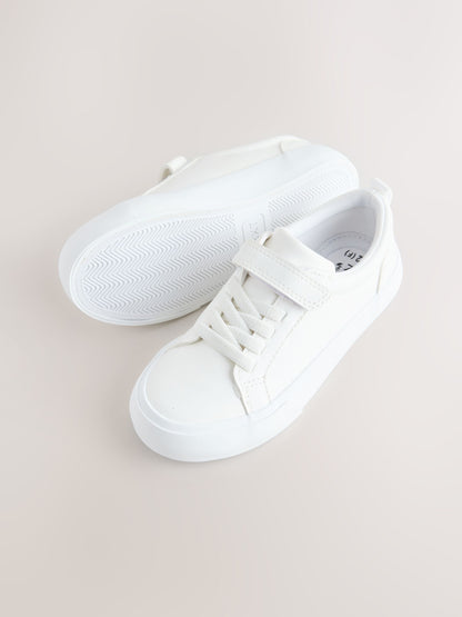 White Touch Fastening Elastic Lace Smart Trainers image 3