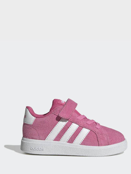 adidas Pink Grand Court 2.0 Elastic Lace Infant Trainers image 1