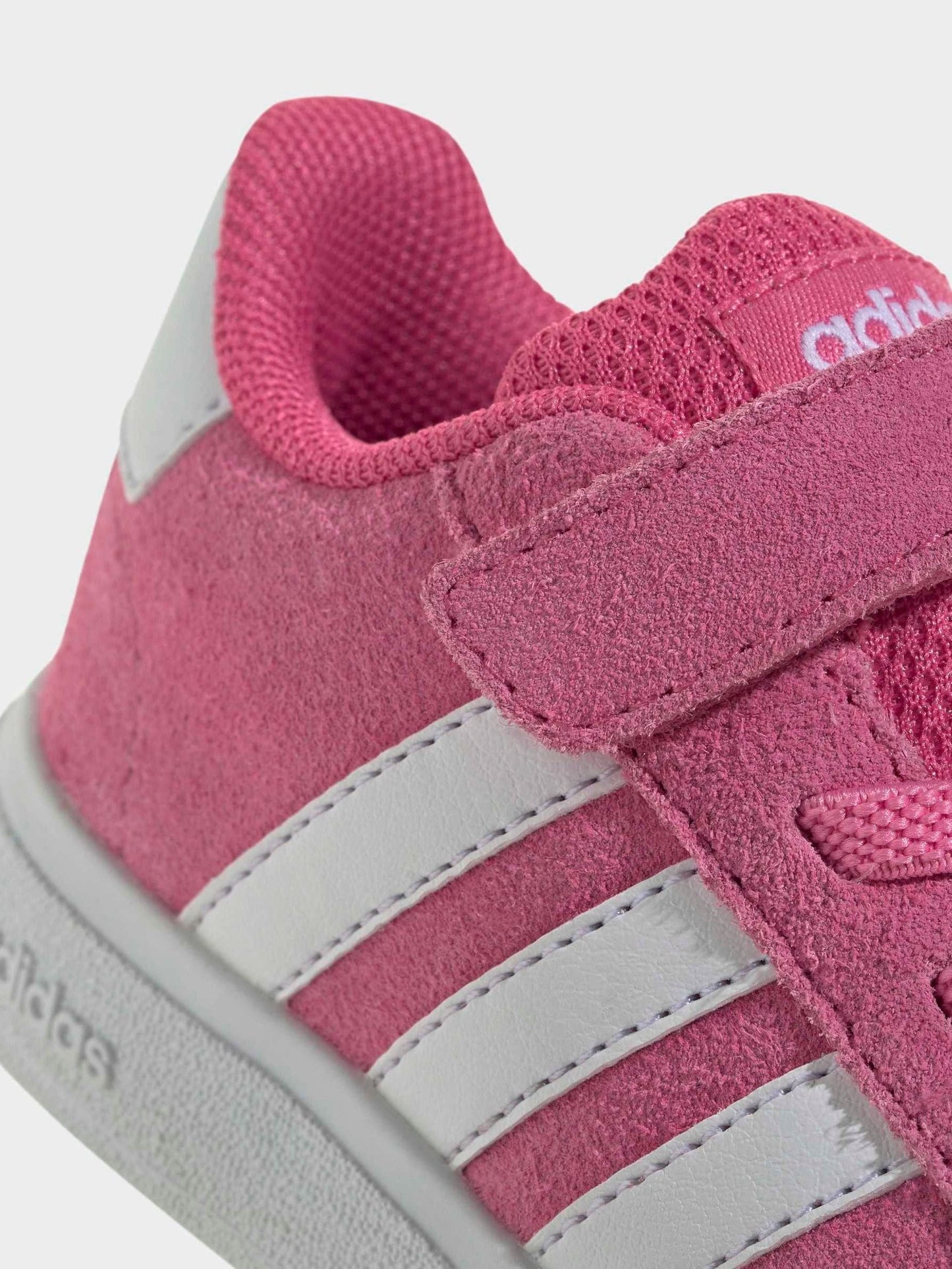 adidas Pink Grand Court 2.0 Elastic Lace Infant Trainers image 8