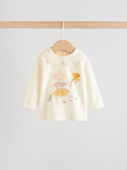 Ecru Fairy Mouse Long Sleeve Top and Legging Baby 2 Piece Set (0mths-2yrs) image 8