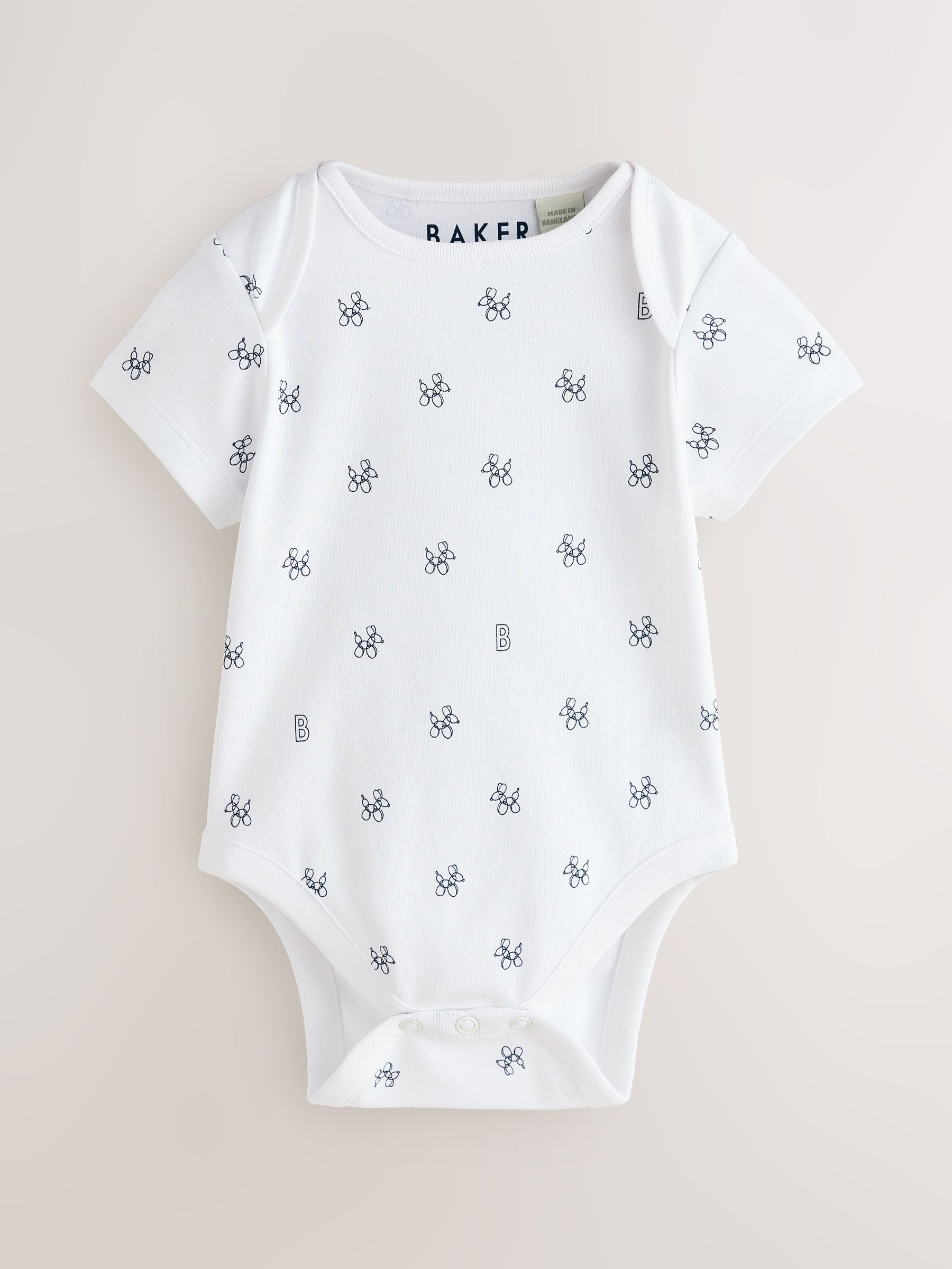 Baker by Ted Baker Blue 3 Pack Short Sleeve Bodysuits image 2