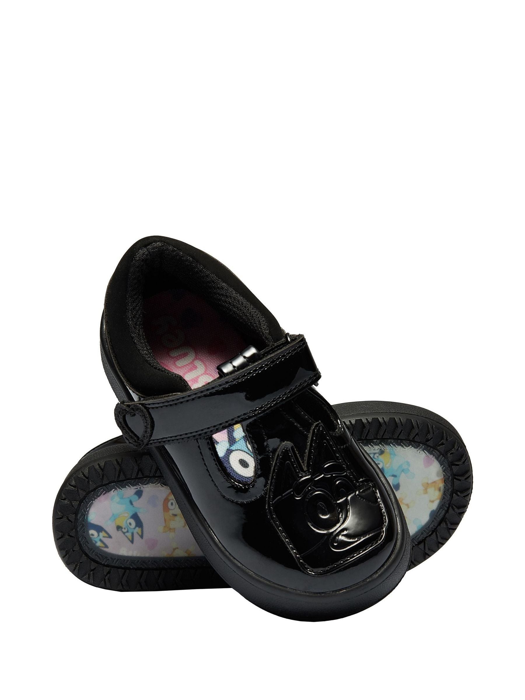 Character Black Bluey And Bingo School Shoes image 1