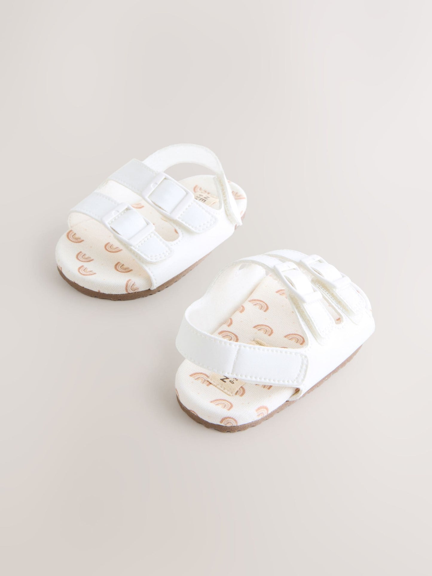 White Touch and Fasten Baby Sandals (0-24mths) image 1