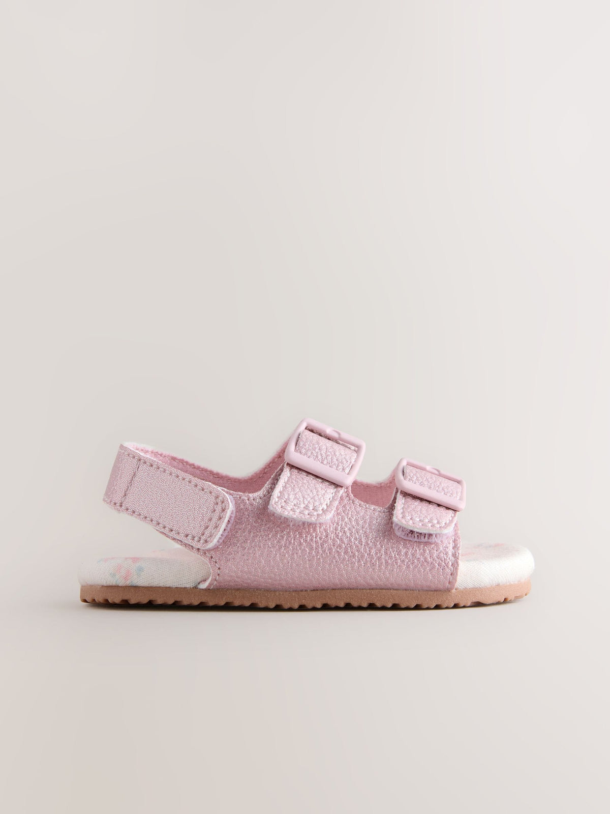 Pink Shimmer Touch and Fasten Baby Sandals (0-24mths) image 5