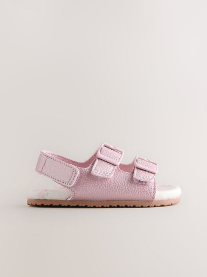 Pink Shimmer Touch and Fasten Baby Sandals (0-24mths) image 5