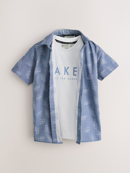 Baker by Ted Baker Chambray Shirt and T-Shirt Set image 8