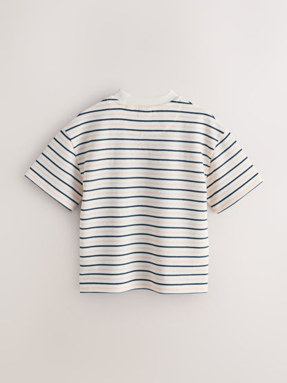 Baker by Ted Baker Stone/Grey/Red Textured T-Shirt image 5