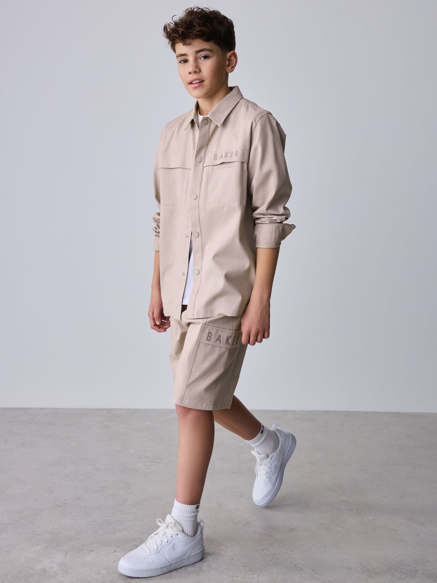 Dsiney Kidz - Baker by Ted Baker Stone Shacket and T-Shirt Set image 1